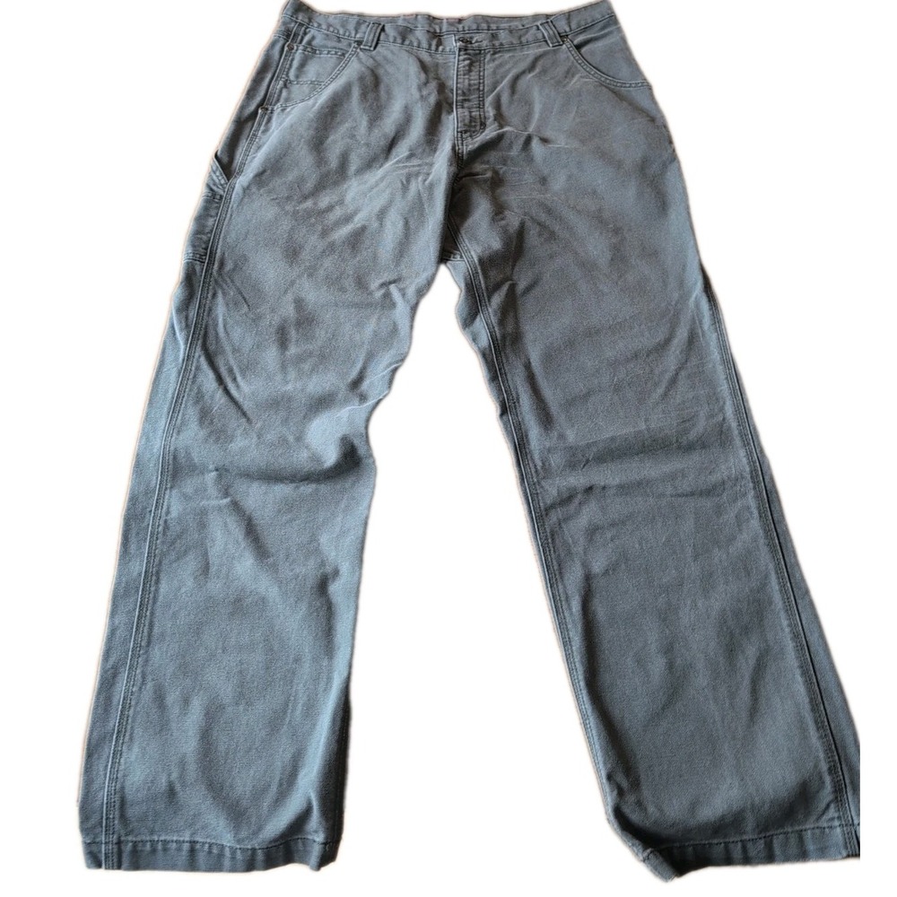 Craftsman Carpenter Work Pants Mens 38x32 Canvas Straight Leg Gray‎ Utility GUC